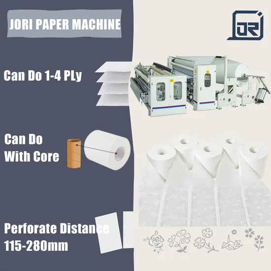 Embossing Toilet/Kitchen Tissue Paper Roll Making Machine