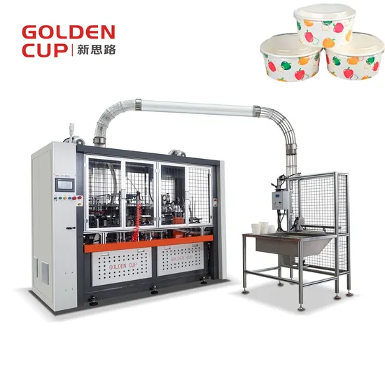 Custom Print Container Blank Kraft Paper Ice Cream Cups Machine with Small Lid for Ice Cream Paper Cups Machine