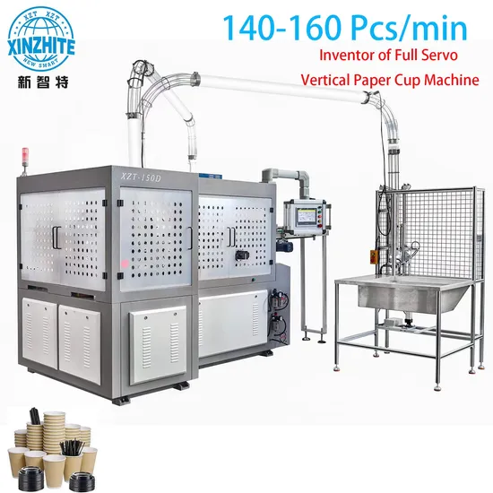 8oz 12oz Disposable Single Wall/Double Wall/Ripple Paper Coffee Tea Cups Making Machine for Cold Drink and Hot Drink Biodegradable Paper Cup