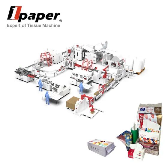 High Speed Fully Automatic Cotton Tissue Production Line for Factory