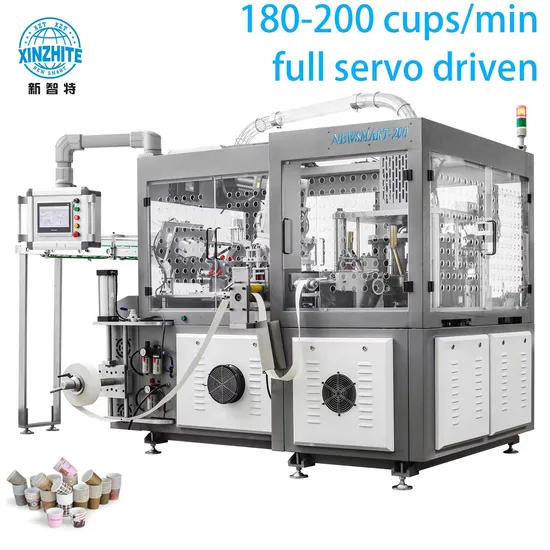 8oz Flexo Printed Paper Coffee Cup Disposable Single Wall Cups Beverage Paper Cup Forming Machine