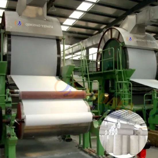 Rice Straw Paper Recycling Pulp Tissue Paper Jumbo Rolls Product Making Machinery