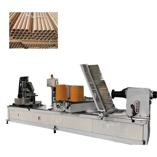 Multi-Blade Spiral Paper Pipe Making Machine with Core Cutter