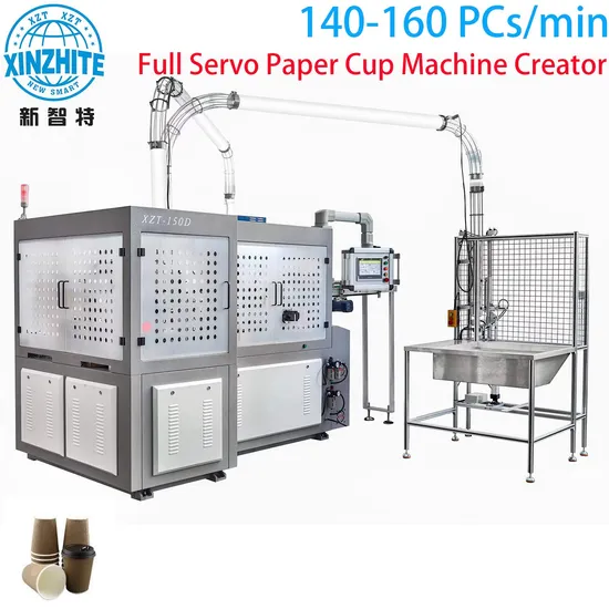 8oz 12oz 16 Oz Custom Logo Printing Disposable Ripple Wall Paper Cup Corrugate Cup Forming Machine Full Servo Paper Cup Making Machine