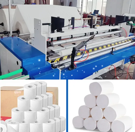 Automatic Craft Toilet Paper Roll Core Cutting Rewinding Machine