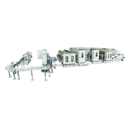 Automatic Color Printing Maxi Roll Paper Rewinding Machine Production Line