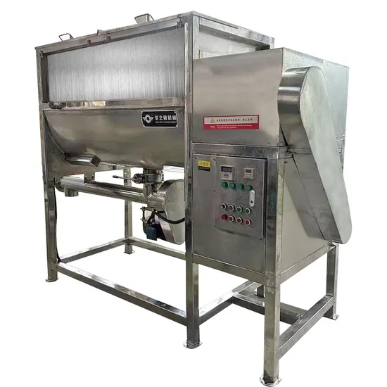 Stainless Steel Chemical Food Dry Powder Ribbon Horizontal Powder Heating Mixer