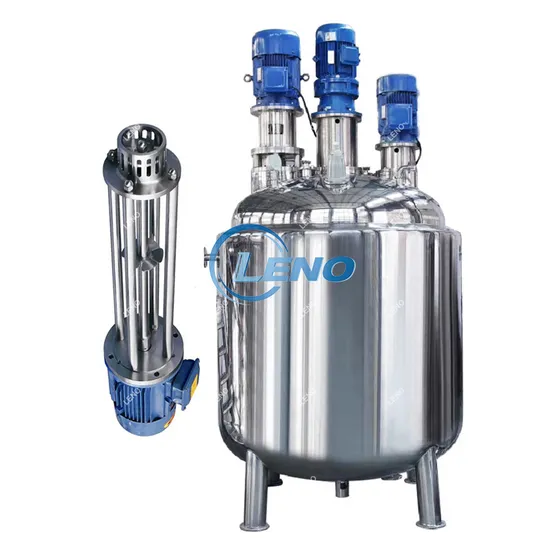 Leno Price Liquid Storage Emulsifying Drum Disperser Homogenizer Tank Electric Steam Heating Mixer Jacketed Vessel Agitator Reactor Stainless Steel Mixing Tank