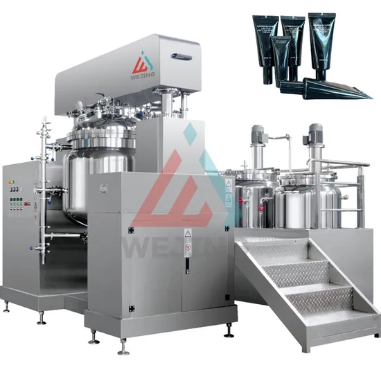 Homogenizer Mixer Vacuum Emulsifying Mixer High Shear Emulsifier Dispersing Cosmetics Cream Liquid Detergent Mixer for Cream Lotion Shampoo Body Wash