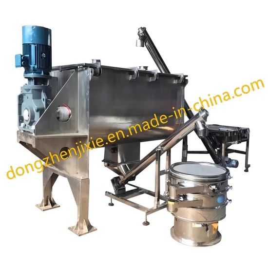 Dzjx 200L 500L 1000L Automatic Ribbon Mixer Mixing Machine Dry Powder Wheat Flour Blender Machine