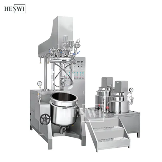 500 Liter Cosmetics Daily Care Products Agitator Mixing Tank System with Bottom Homogenizer Industrial Vacuum Homogenizing Emulsifier Blender Kettle Machine