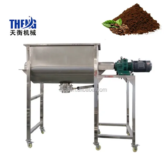China Manufacturer Food Dry Powder Ribbon Blender Machine Horizontal Stainless Steel Powder Double Spiral Ribbon Mixer Machine
