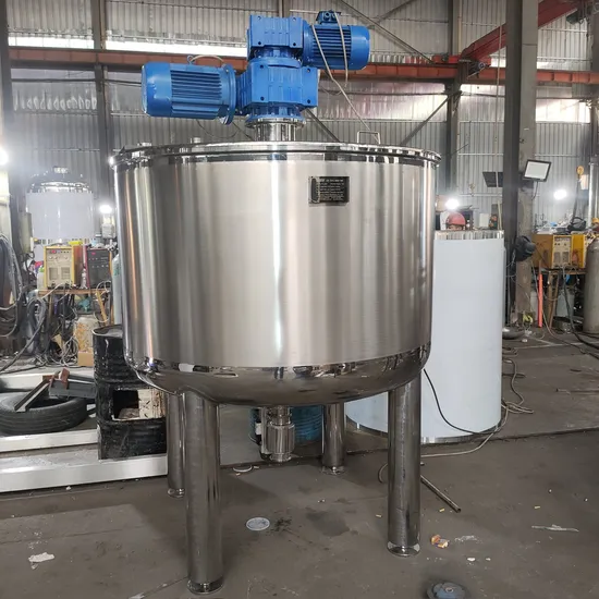 Lotion High Shear Emulsifying Mixer Jacket Steam Heating Mixing Tank