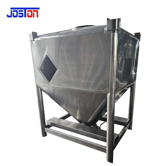 Joston IBC Storage Tank Stainless Steel Bin Hopper Container for Storage and Transfer Materials
