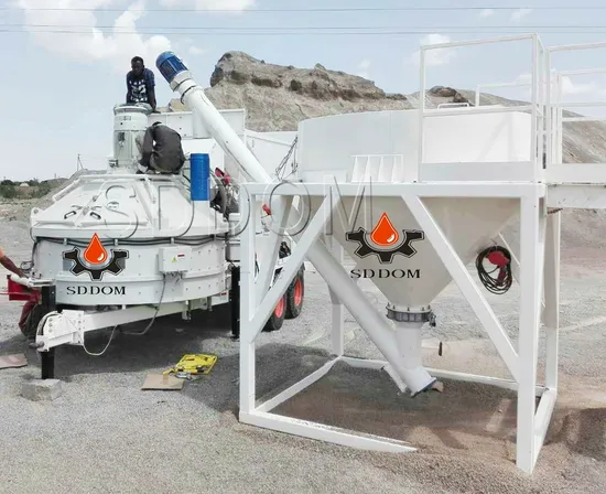 Sddom Small Mobile Portable 25m3/H 35m3/H Concrete Mixing Plant