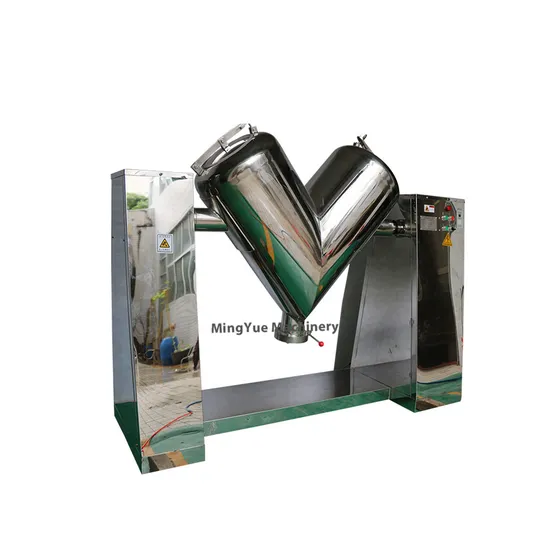 Stainless Steel High Speed V Type Dry Cosmetic Mixer Powder Mixing Machine