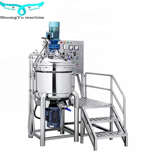Vacuum Emulsifying Small Lotion Cosmetic Cream Mixer Machine