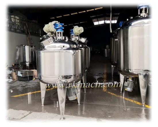 2000 Gallon Stainless Steel Mixing Tank with Bottom Homogenizer