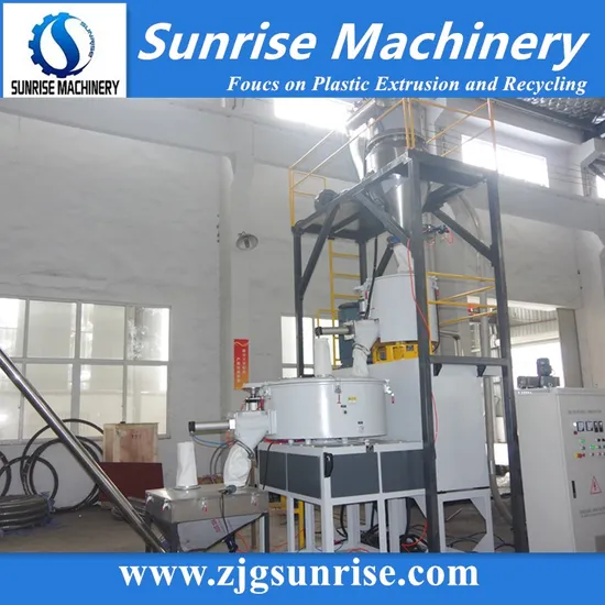 Plastic Powder Granules PVC Carbon Calcium PE PP WPC Spc High Speed Turbo Super Mixer