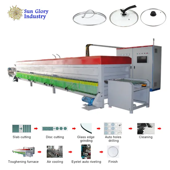 Pot Glass Lid Making Toughened Tempered Glass Tempering Furnace