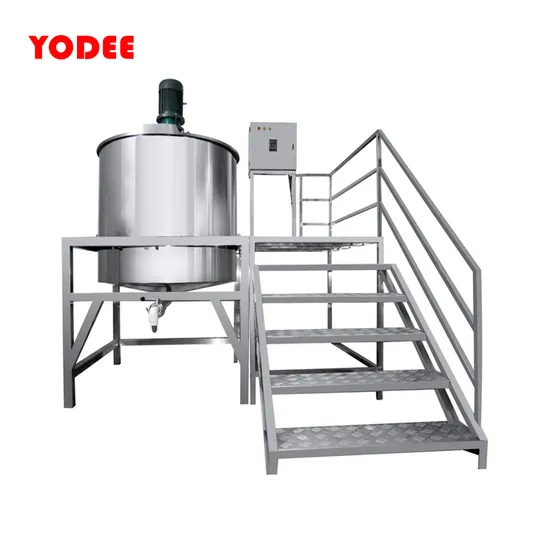 Yodee Liquid Fertilizer Formulation Production Line Chemical Liquid Soap Cosmetic Industrial High Shear Detergent Agitator Shampoo Mixing Tank