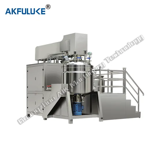 Akfuluke New Design Hair Color Industrial Cream Vacuum Emulsifyin Mixer Machine