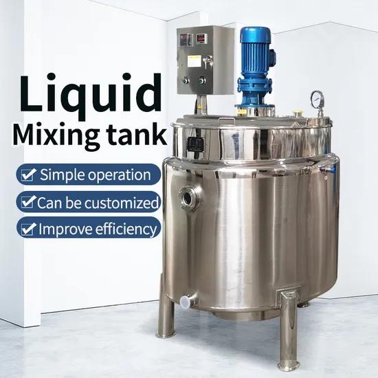 Food Grade Mixer Machine Liquid Soap Electric Jacket Mixing Tank