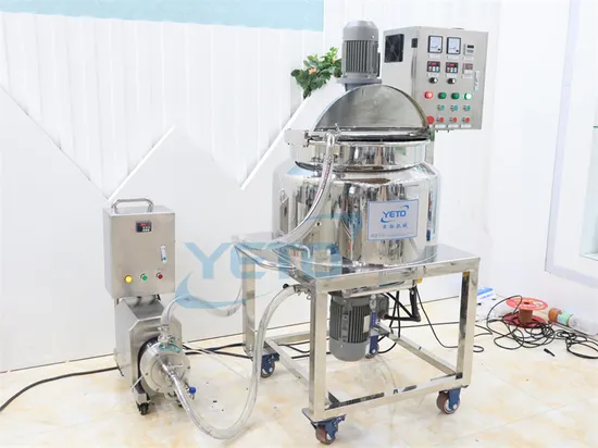 High Viscosity Cosmetic Liquid Stainless Steel Sanitary High Shear Mixers Homogeneous Emulsion Pump Working with Mixing Tank