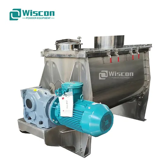 Hygiene Mak up Powder Formulas Industrial Dry Powder Ribbon Paddle Mixer Blender for Sale