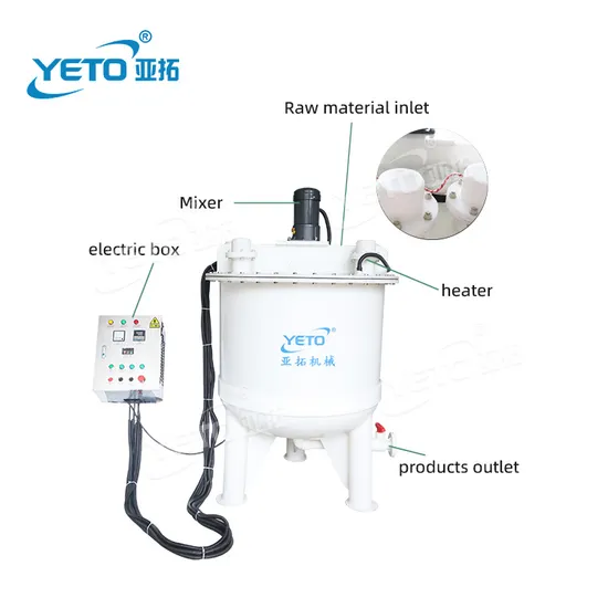500L Anti Corrosive PP Chemical Liquid Mixer Tank Strong Acid Mixing Toilet Liquid Detergent Making Machine with Heating System