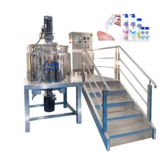 500L Stainless Steel 304 316L Shampoo Mixer Homogenizer Electric Heating Liquid Tank with Agitator Mixing Machine