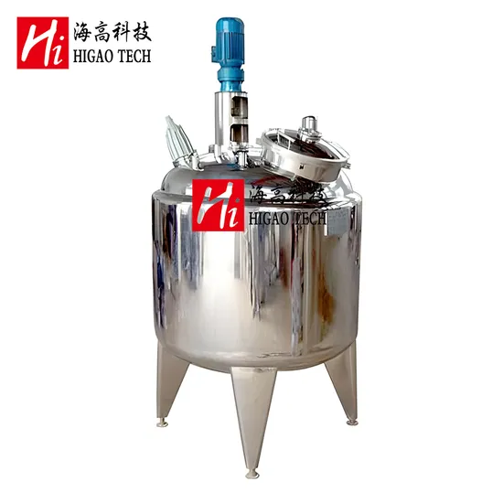 500L Movable Stainless Steel Mixing Tanks Lotion Mixer Chemical Mixing Laundry Liquid Soap Shampoo Making Machine