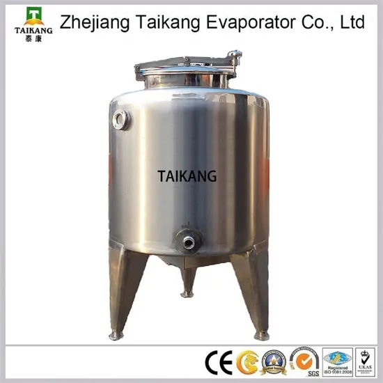 304ss Stainless Steel Ice Cream Aging Yogurt Production and Manufacturing Mixing Tank