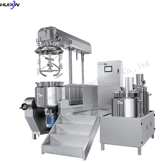 Guangzhou Cosmetic Manufacturing Processing Cream Lotion Paste Making Machine Vacuum Body Milk Emuslifying Mixing Equipment