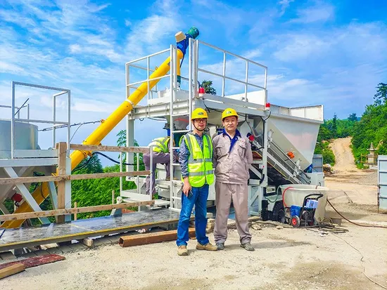 New Design Small Mobile Type Planetary Concrete Mixer Fixed Mini Concrete Mixing Plant Price