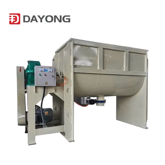 Dyjx Horizontal Type Ribbon Mixer Double Screw Ribbon Blender Mixing Machine for Mushroom Raw Material Ice Cream Dry Powder