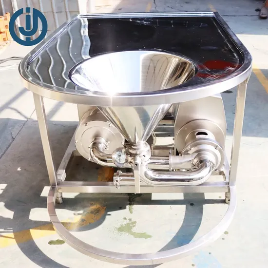 Stainless Steel Sanitary Quick Connect Pipeline High Speed Mixer with Platform