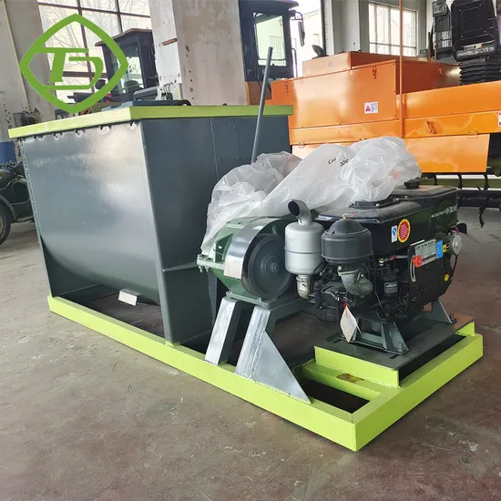 Horizontal Mixing Machine High Quality Chicken Waste Horizontal Fertilizer Mixer Machine