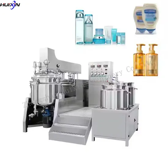 Cosmetic Lotion Cream Ointment Jacketed High Shear Vacuum Emulsifier Mixing Tank Equipment Mixer Homogenizer with Agitator