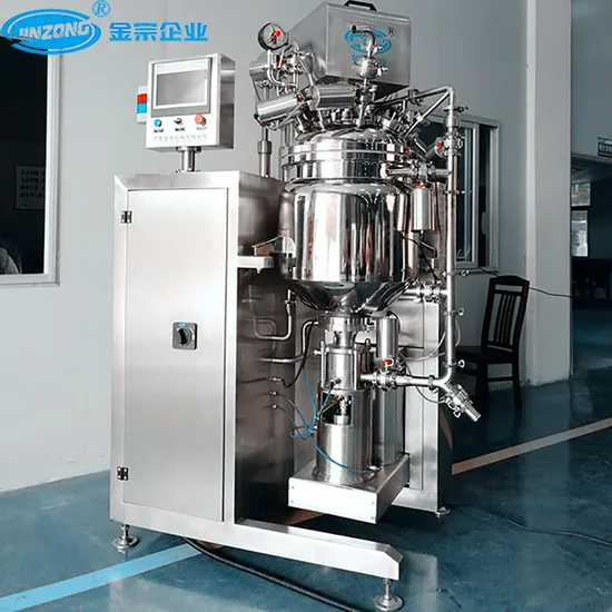PLC 50L Fixed Type Electric Heating Stream Heating Machine Vacuum Homogenizer Emulsifier Emulsifying Machine