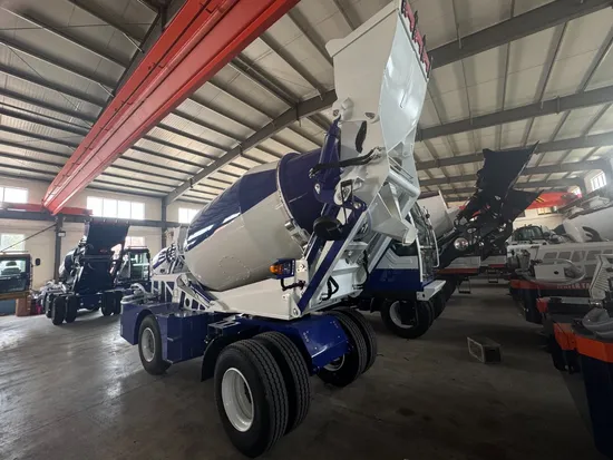 Self-Loading Concrete Mixer Truck Q345 Manganese Steel Frame, Excavator Luxury Cab Engine Customizable 4000L (2600-4500L)