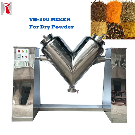 Automatic V Mixing Equipment High Efficiency Rotation Agitator Powder Mixer V Type Chemical Powder Mixing Machine
