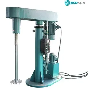 Hoosun Hydraulic Lift High-Speed Paint Disperser: Vertical Agitator for Liquids and Powders