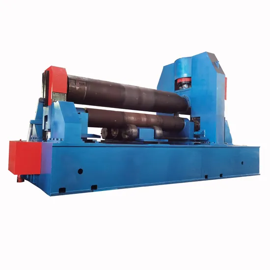 Three-Roll Symmetrical Hydraulic Plate Rolling Machine with Horizontally Adjustable Lower Rolls