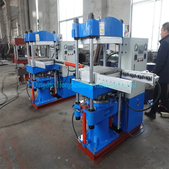 80t Rubber Plate Vulcanizing Press Machine with Automatic Push and Pull Device