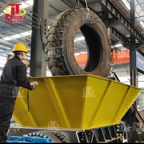 Radial Tire Recycling Equipment Waste Rubber Crusher Double Shaft Tire Shredder Machine