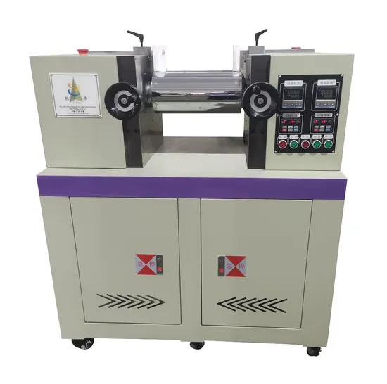 Cfine 9 Inch Rubber Silicone Two Roll Rubber Mixing Mill Lab Small Open Mill for Plastic Industry