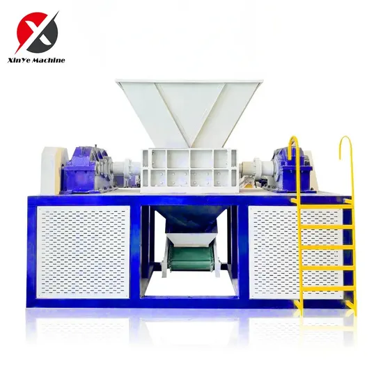 Heavy-Duty Crusher Shredder for Recycling Aluminum Profiles, Rubber Tires & Wood Logs