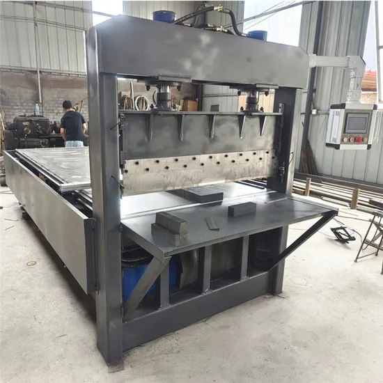 Hydraulic PLC Rubber Roller Conveyor Belt Cutting Machine with Cross Cutter