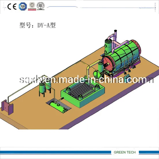 Simplified Tire and Plastic Pyrolysis Plant 10tpd